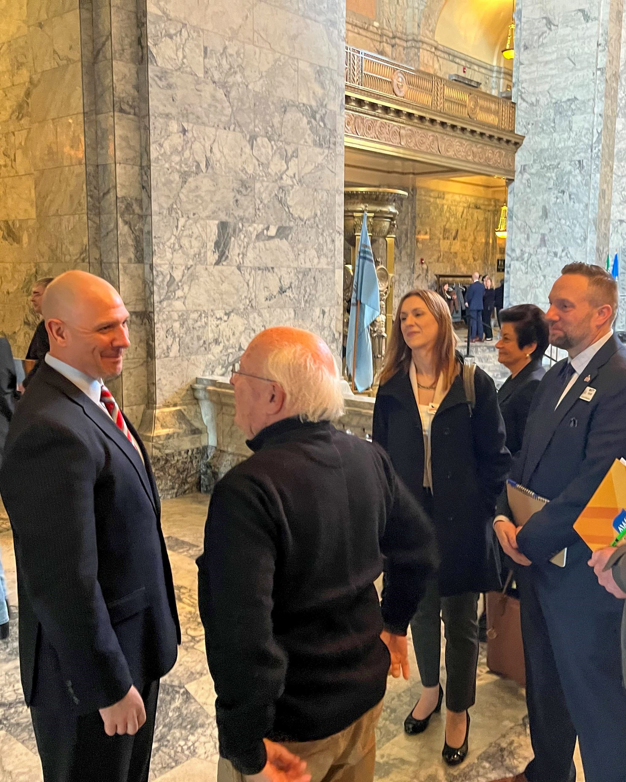 Councilmembers Lindsay, Chipman, Cole and Burkle discuss Ridgefield’s priorities with Rep. Peter Abb